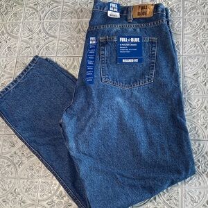 Full Blue Men's Relaxed Fit Jeans - Blue Size 40x32